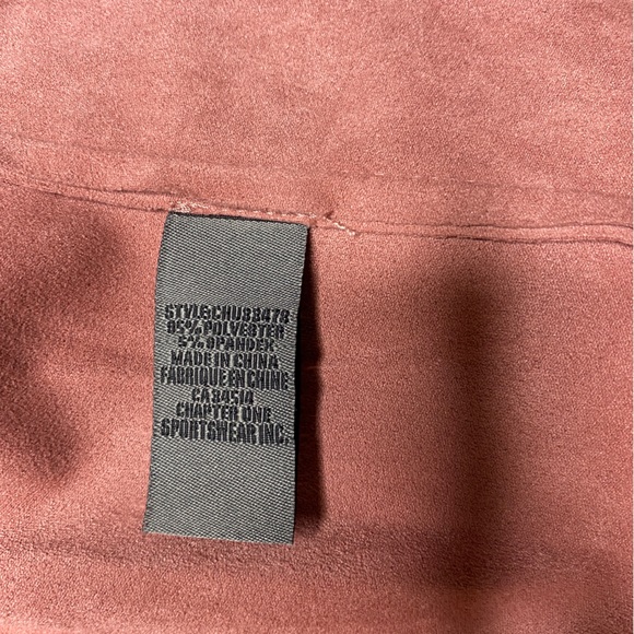 ONE by Chapter One Velvety Pink Women’s Jacket with collar & zipper pockets - Picture 5 of 5